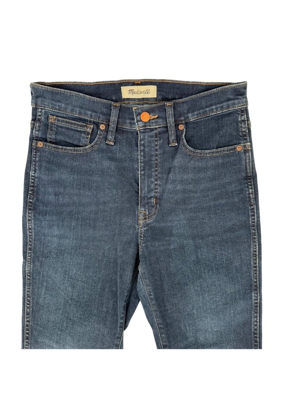 Madewell 10" High-Rise Skinny Ankle Jeans Size 28 Dark Wash Stretch Denim